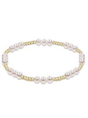 New NWT Enewton Joy Pearl 3mm 14kt Gold-filled Beads Stacked Stretch Bracelet